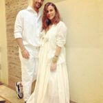 Neha Dhupia Instagram - Bright , white , knight! 🤍🤍🤍 @angadbedi
