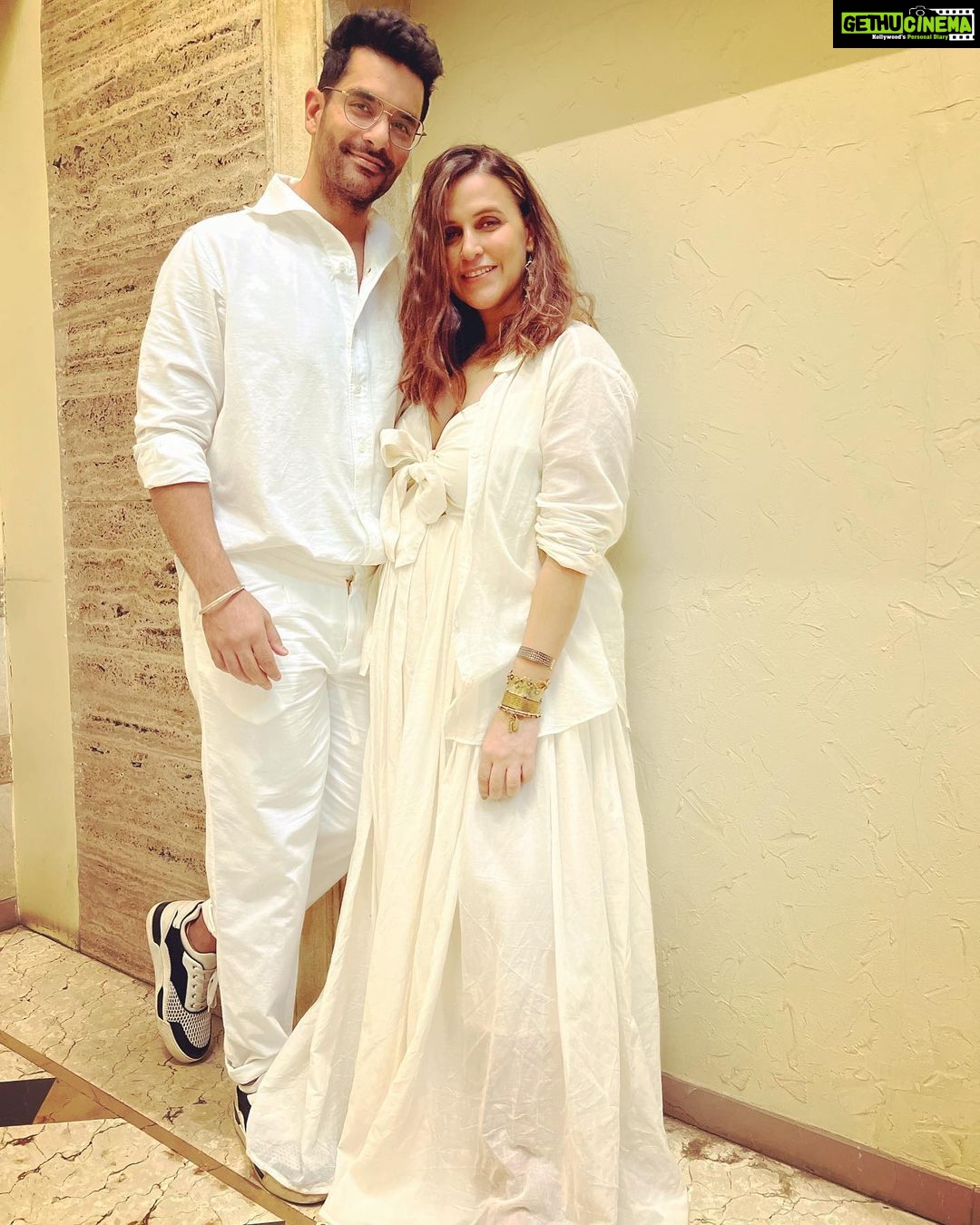 Neha Dhupia Instagram - Bright , white , knight! 🤍🤍🤍 @angadbedi