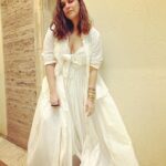 Neha Dhupia Instagram - White done right, tonight! … for the love of @shwetabachchan ♥️👑 … styled by @ayeshakhanna20 in @ilamraaa n @chicorychai muah @hairgaragebynatasha 🤍🤍🤍