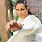 Neha Dhupia Instagram - Feels like summer🤍🤍🤍 … #ootd @ampmfashions @chicorychai styled by @ayeshakhanna20 muah @diva_rose21 @katariarahul811 #delhidiaries #delhi #athursday 📸 @lakshaysachdevaphotography