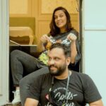 Neha Dhupia Instagram - #happybirthday behz … throwback to us on set and those few moments of chill before we would stay drenched all day … What started off as a zoom call with a director and great script left me with getting to know a wonderful person and making a great friend! #happybirthday @behzu onwards and upwards ♥️ 📸 @ragininath12
