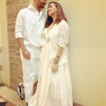 Neha Dhupia Instagram - Bright , white , knight! 🤍🤍🤍 @angadbedi