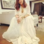 Neha Dhupia Instagram - White done right, tonight! … for the love of @shwetabachchan ♥️👑 … styled by @ayeshakhanna20 in @ilamraaa n @chicorychai muah @hairgaragebynatasha 🤍🤍🤍