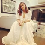 Neha Dhupia Instagram - White done right, tonight! … for the love of @shwetabachchan ♥️👑 … styled by @ayeshakhanna20 in @ilamraaa n @chicorychai muah @hairgaragebynatasha 🤍🤍🤍