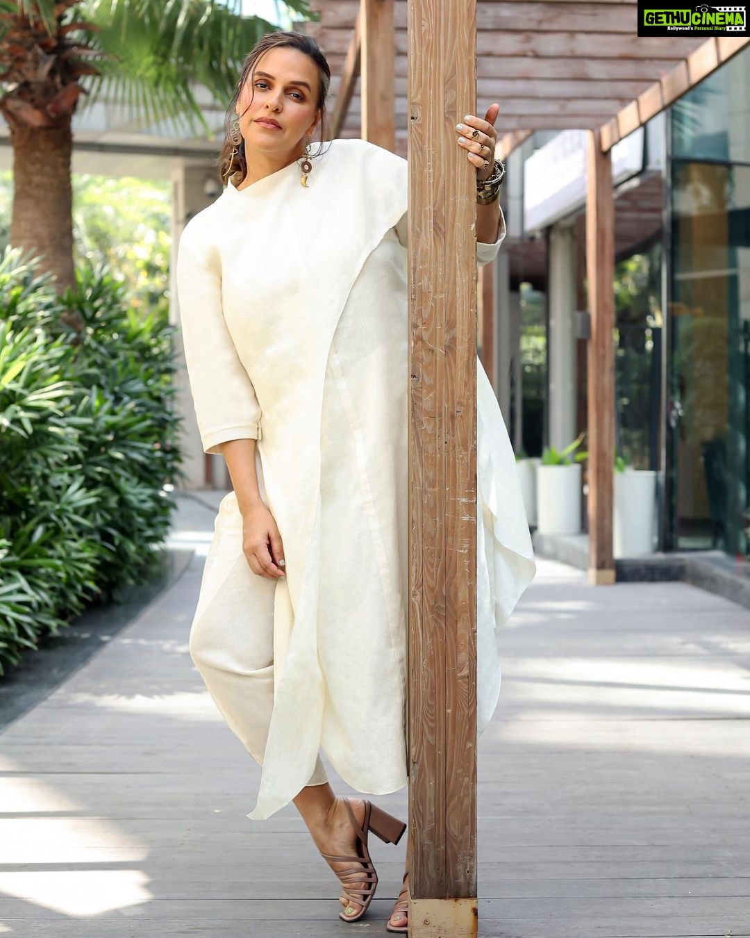 Neha Dhupia Instagram - Feels like summer🤍🤍🤍 … #ootd @ampmfashions @chicorychai styled by @ayeshakhanna20 muah @diva_rose21 @katariarahul811 #delhidiaries #delhi #athursday 📸 @lakshaysachdevaphotography