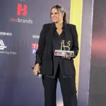 Neha Dhupia Instagram - So this happened … thank you @nexbrands.inc for honouring me with this wonderful award … ‘Talent Powerhouse’ The Extraordinaire 2020-22 … adding to the feathers 🪶 after #athursday … this one’s for team @behzu @ronnie.screwvala @rsvpmovies @pashanjal @hasanainhooda @alobo2112 @premnathrajagopalan and most importantly for all the mamas out there ♥️