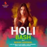 Nidhhi Agerwal Instagram - Get ready for celebrating Holi with a huge splash with me @sohailkhanofficial and @saieemmanjrekar at @ballyscasinocolombo @@shaikfazilballys @colombobynight @ballyslimited we are all looking forward to a mega event. #sohailkhan #saieemanjrekar #nidhhiagerwal