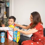 Nisha Agarwal Instagram - Safe steel drink-ware and adorable school packs from Rabitat are a must have for a back to school year like no other! How are you shopping for back to school ? #Backtoschool #rabitat #ad #littlethingsmatter #rabitatschoolbags