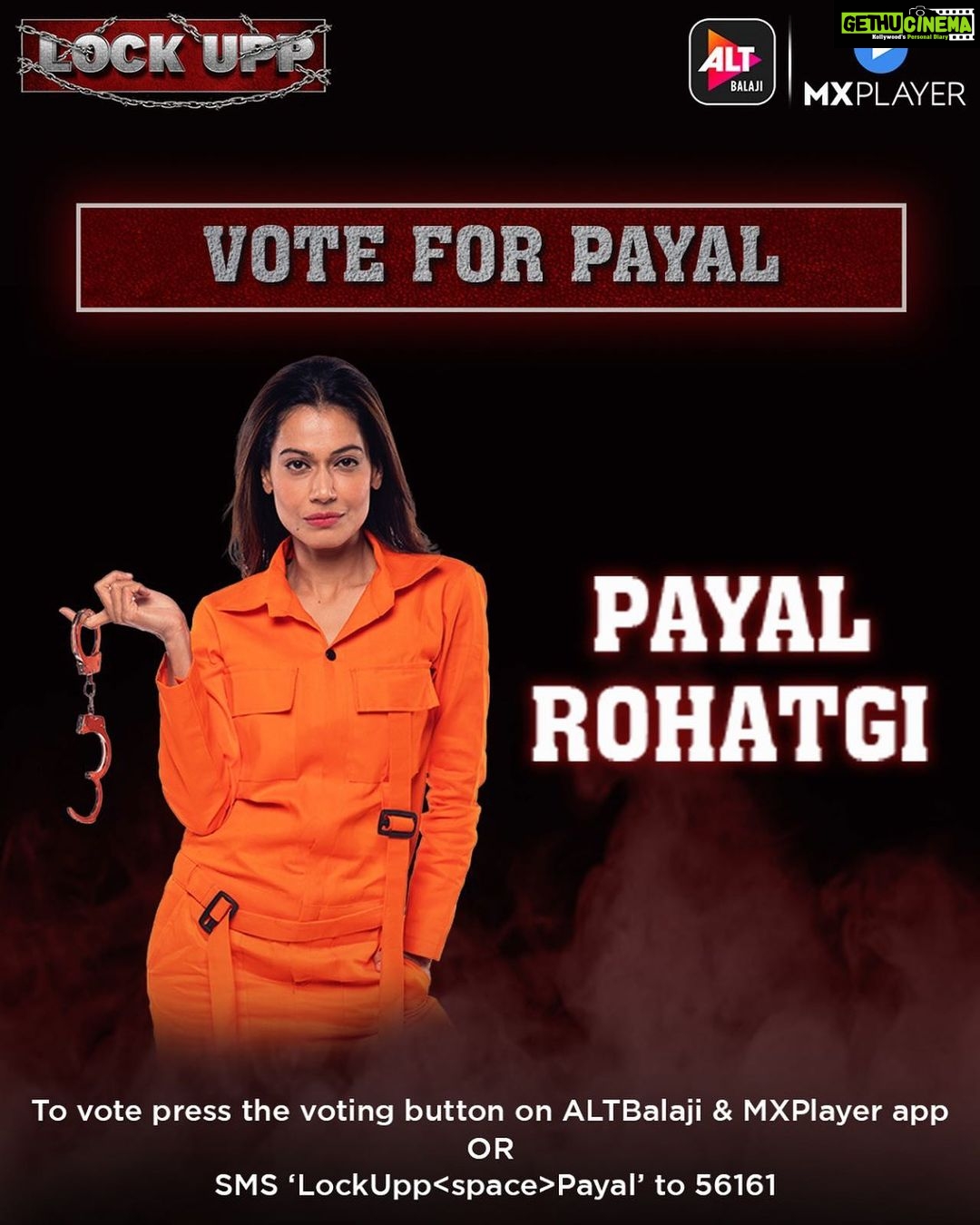Payal Rohatgi Instagram - Thank you everyone for your support. Payal ji again in nomination. You can do vote thru message & online, details are in poster. Please vote & support an honest and genuine person🙏 #teampayal #payalrohatgi #lockupp #shernipayal