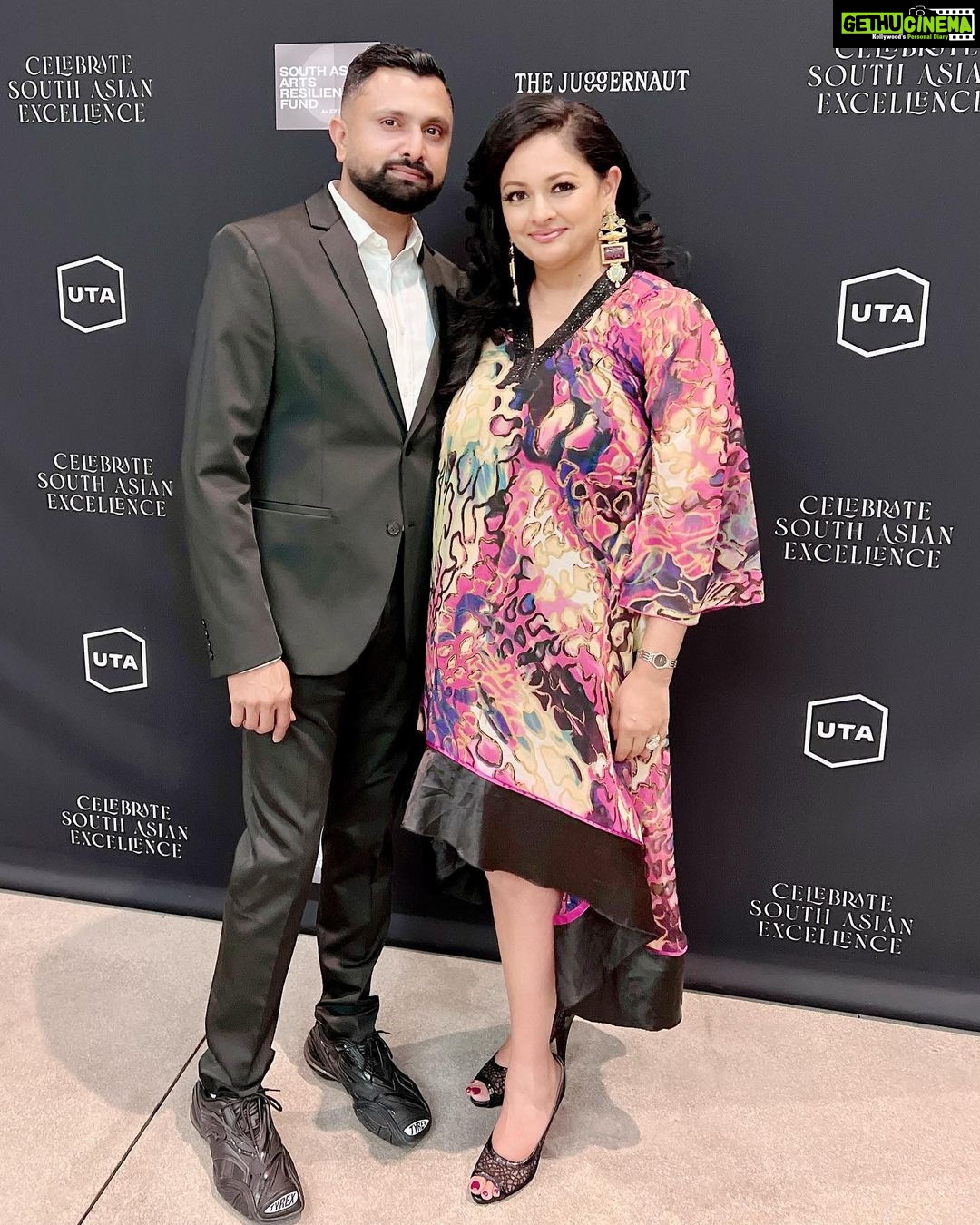 Pooja Kumar Instagram - I’m so honored to have been with our South Asian Film Fraternity celebrating the 10 Oscar nominees!!! Congrats and we are rooting for you on Sunday!!!! Go get ‘em!! Thank you @priyankachopra @anjula_acharia and @maneeshkgoyal @anitachatterbox for putting together this amazing event celebrating how far we have come! @vishalrjoshi @payal HMU @dreavmakeup Styling and @manishdayal @janina @richamoorjani Outfit- @silkthreads_official Jewelry - @amara_indiauk