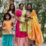 Poornima Bhagyaraj Instagram - Beautiful pre wedding function @__thamizhachi__@kikivijay11 @pritha10hari @poornimas_store @mahu3784