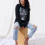Pragathi Guruprasad Instagram - Introducing a twist on the classic @ladki_power tee with the one and only, @pragathiguru, singer, actress, and a whole lot of inspiration.✨💫 From singing in numerous Tamil films to collaborating with musicians from all over the world, and being one of the first South Asian faces of popular brands like NYX Cosmetics and Colourpop Cosmetics, having @pragathiguru as our newest 'Ladki is Power' series is a special one.💜 Through this #LPxPragathi limited edition collection, we want to put a face behind the power of a ladki. She is gorgeous, strong, intelligent, moves with power, speaks her mind, and charts her own path, all while paying homage to parts of her culture and background she deems worthy.👏🏿 📌In Pragathi's words: "I am a representation of the women who came before me and the women who stand with me, whose strength inspires my own determination and resiliency remind me that there are women who look like me who have done it all." — @pragathiguru 💭✏️ A long time in the making from idea to conception, we'd love for you to wear and support #LPxPragathi.🙋🏾‍♀️ Make it a part of your WFH wardrobe or rock it out and about as a conversation starter.✨🖤 🔝Link in bio to order or hit the ‘shop’ button. 📸 @itsyasara 🎨 @aishwarya_sukesh