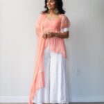 Pragathi Guruprasad Instagram – Wearing the Noor lehenga from @aaykafashion Pink City line 🌸 ⁣
⁣
Use code: “PragathiAayka22” for 10% off ⁣
⁣
If you’re local to NYC, Aayka will be showcasing this collection and more at a pop-up now till March 19th!