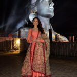 Pragya Jaiswal Instagram - Reminiscing one of the most magical nights that I’ve ever experienced..Mahashivratri with Sadhguru has been a truly incredible experience..The evening was a blend of powerful meditations, prayers offered to Adiyogi (Shiva), extraordinary performances and some joyous singing n dancing which made the night even more memorable.. I’m still feeling the warmth & compassion of every single person I met, interacted with or even just saw at Isha Centre Coimbatore during my short trip there..Cannot wait to be back again 🤍🤍 (P.S. - Grateful to have met @sadhguru, experience his aura & energy and get his blessings) 😇🙏🏻 #Mahashivratri #MSR2022 #Sadhguru #IshaYogaCenter #Adiyogi @isha.foundation Wearing @archanajaju.in Earrings @karishma.joolry Jootis @fizzygoblet Styled by @anshikaav Asst by @tanazfatima