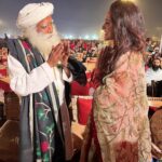 Pragya Jaiswal Instagram - Reminiscing one of the most magical nights that I’ve ever experienced..Mahashivratri with Sadhguru has been a truly incredible experience..The evening was a blend of powerful meditations, prayers offered to Adiyogi (Shiva), extraordinary performances and some joyous singing n dancing which made the night even more memorable.. I’m still feeling the warmth & compassion of every single person I met, interacted with or even just saw at Isha Centre Coimbatore during my short trip there..Cannot wait to be back again 🤍🤍 (P.S. - Grateful to have met @sadhguru, experience his aura & energy and get his blessings) 😇🙏🏻 #Mahashivratri #MSR2022 #Sadhguru #IshaYogaCenter #Adiyogi @isha.foundation Wearing @archanajaju.in Earrings @karishma.joolry Jootis @fizzygoblet Styled by @anshikaav Asst by @tanazfatima