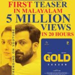 Prithviraj Sukumaran Instagram - Thank you for the love! 🤗❤️ #Gold @puthrenalphonse @prithvirajproductions @magicframes2011