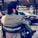 R. Sarathkumar Instagram – Candid click by my make up man muthu in the sets of Rudran