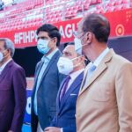 Rahul Bose Instagram - At the @_fihproleague_ Ind V Ger Women’s game with Secy Sports and Youth Affairs, Vineel Krishna. Always fantastic to watch a game at the Kalinga Stadium. This one was a thriller. #bhubaneswar