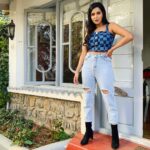 Raiza Wilson Instagram - Denim on denim is always a winner 🙌 Styling - @blueprint_by_navya_divya & @designbyblueprint Top - @essgee_shop Jewellery - @nekhi_india Assistant- @swaa_thii_
