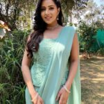 Raiza Wilson Instagram - What I wear is how I feel 💚 Styling - @blueprint_by_navya_divya & @designbyblueprint Jewellery - @fineshinejewels Assistant- @swaa_thii_