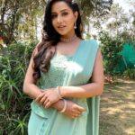 Raiza Wilson Instagram - What I wear is how I feel 💚 Styling - @blueprint_by_navya_divya & @designbyblueprint Jewellery - @fineshinejewels Assistant- @swaa_thii_