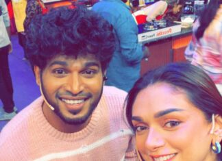 Rakshan Instagram - @dqsalmaan ❤️ @aditiraohydari 🧚🏻‍♂️ @sivaangi.krish 👼🏻 #dq #cwc #cwc3 #sinamika #blue #love #family #frindshipgoals