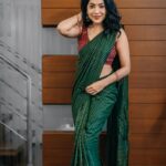 Ramya Subramanian Instagram - I love my job ♥️. Hello to New Beginnings 💯🙏🏻. saree - @izhai_thestore 💄- @kaviyaartistry_off 💇🏻‍♀️- @achusai_makeupartist 📸 - @prashanth_bionic