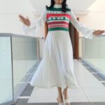 Reenu Mathews Instagram - Fun in between shots in this lovely dress @illustrify_bynk_ @shein_ar . . #reelswithreenu #trendingreels #reelitfeelit #funreels Emirate of Dubai