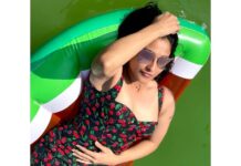 Regina Cassandra Instagram - Cherry on the lake getting baked ☀️ @pinkporcupines