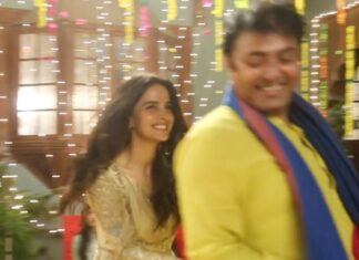 Saba Qamar Zaman Instagram - It was never a dull day on the sets of #MrsAndMrShameem! Well, you know why! 💃🕺💃🕺 You don't want to miss this one! #MrsAndMrShameem, premieres Tomorrow on @zee5. . . @sabaqamarzaman @m_naumaanijazofficial @aghamustafahassan @saji.gul @kashifnisar26frames @zindagiofficial . . #MrsAndMrShameemOnZEE5 #NoLoveLikeThis #NewWebSeries 👗 @erumkhancouture
