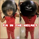 Sameera Reddy Instagram - Wasssup😍Stay safe🪖Wear a helmet😁Lil Ms. @vardenchi 😎 #naughtynyra #messymama #happyhans #staysafe