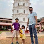 Sameera Reddy Instagram – A beautiful Sunday morning with the kids at Shanta Durga Temple , Kavale🙏🏼 we are blessed to live so close to our family temple and we try coming here as often as we can #blessed seeking lots of positive and powerful blessings for all ! 💫  #shantadurgatemple #goa Shree Shantadurga Saunsthan, Kavale, Ponda, Goa