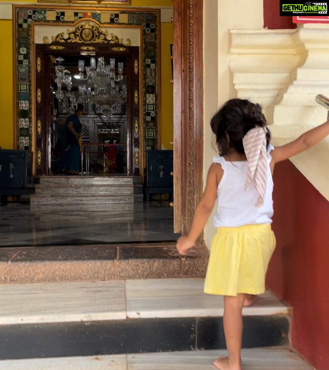 Sameera Reddy Instagram - A beautiful Sunday morning with the kids at Shanta Durga Temple , Kavale🙏🏼 we are blessed to live so close to our family temple and we try coming here as often as we can #blessed seeking lots of positive and powerful blessings for all ! 💫 #shantadurgatemple #goa Shree Shantadurga Saunsthan, Kavale, Ponda, Goa