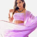Samyuktha Hegde Instagram – Aren’t we all just stories in the end ?
.
.
.

Can anyone tell me what’s the name of this shade of purple?? 
📸 @gk_.photography._ 
Wearing: @shradhaponnappaofficial 
Jewellery: @thegarnet.in 
Styled by: @stilerush_by_varshinijanakiram 
MUA: @pavash_ 
Hair: Ajeeth

#Manmathaleelai #Promotions #purpleskies