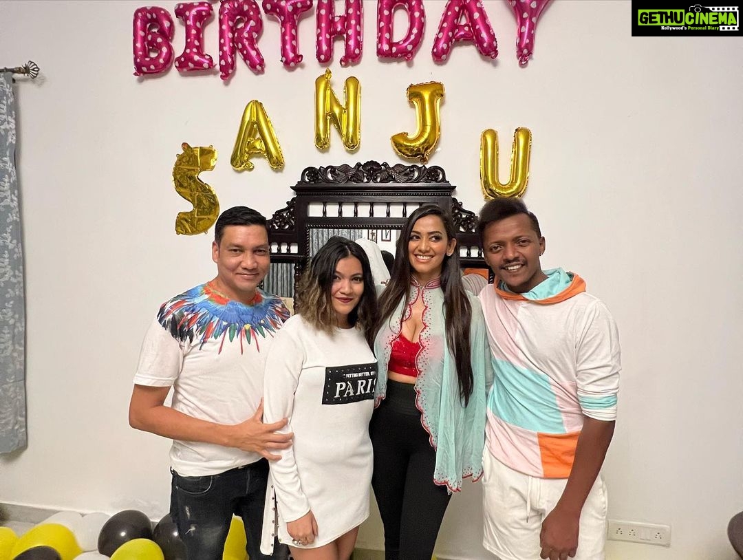 Sanjana Singh Instagram - Thank you so much to everyone making my birthday so special @sidneysladen @actress_harathi @director_rajith_ @cekay7 @mr.wildmaster @rishajacobs_official @_venkateshm @chef_dilip_1 @choreographer_sridhar @spartacus_sparks @alshifa_cupping_clinic