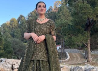 Sarah Khan Instagram - 💒💕⛰ Wearing @meeras.ns Hair and Makeup @akifilyasofficial Jewellery @jaipurandco 💕 @islotimes Margalla Hills