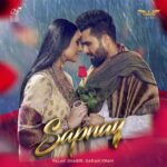 Sarah Khan Instagram - Nilofer Shahid presents Falak shabbir and Sarah Khan in this bewitching depiction of a blossoming romance based on the beautiful song ‘SAPNAY’. We bring this magical vision to life with gorgeous ensembles and a Symphony to die for. @falakshabir1 @meeras.ns