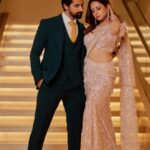 Sargun Mehta Instagram - 10 photos but 12 years of togetherness. HAPPY HAPPY 12 YEARS BADI. @ravidubey2312 Outfit : @anjaleeandarjunkapoor Stylist : @d_devraj Jewellery- @balkishanjewellers Pic - @farazdaksaifuddin #cocktail #cocktailparty