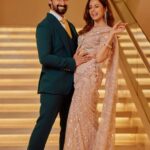 Sargun Mehta Instagram - 10 photos but 12 years of togetherness. HAPPY HAPPY 12 YEARS BADI. @ravidubey2312 Outfit : @anjaleeandarjunkapoor Stylist : @d_devraj Jewellery- @balkishanjewellers Pic - @farazdaksaifuddin #cocktail #cocktailparty