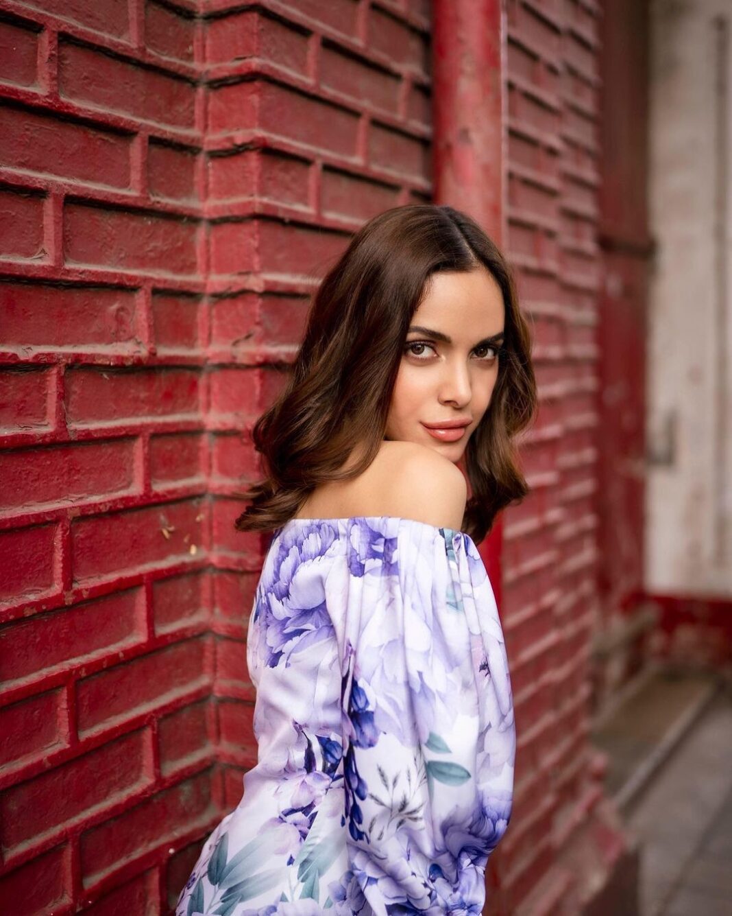 Shazahn Padamsee Instagram - Purple haze 💜🌸 love this off shoulder floral dress by @mandirawirkhq