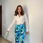 Shazahn Padamsee Instagram - Colouring my day happy with a quick #OOTD Challenge! What are 3 colours you like to mix and style? 🔵⚪️🟢 #ootd #reels #reelsinstagram #ootdchallenge #fashion #styling #lookbook #trend #fashionweek #outfitinspo #explore #reelitfeelit
