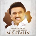 Simran Instagram – Wishing our honorable Chief Minister @mkstalin sir a very happy birthday!