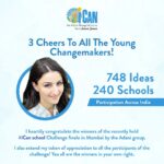 Soha Ali Khan Instagram - My utmost admiration and accolades to all the #iCan School Challenge participants! Going by your enthusiasm and diligence towards sustainability, you young changemakers are already way ahead in life. Congratulations on your successful participation and wish you all the best in your endeavours! #iCan #adani #Innovation #climatechangemitigation #environment #children #youngminds