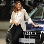 Sonali Bendre Instagram - Elegance never goes out of style. And the #AudiQ5 is a shining example of that. Experience your next adventure with the Audi Q5. Visit @audiin to know more. #FutureIsAnAttitude @dhillon_balbir #Ad