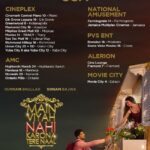 Sonam Bajwa Instagram – USA cinemas listing for ‘Main Viyah Nahi Karona Tere Naal’
Releasing worldwide tomorrow..book your tickets now ❤️