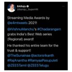 Sunaina Instagram - 🙏🏽 #chadarangamonzee5