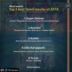 Sunaina Instagram - #repost @filmyloops ・・・ #kollywoodfacts These are the 5 must watch Tamil movies in the year 2019 Post designed by : @_rohith_bhaskar_poojary #tamilmovies #tamilfilm #asuran #kaithi #tolet #sillukaruppatti #danush #danushfansclub #danushfans #karthi #tamilboxoffice #tamilcinema #tamil #films #besttamilmovies2019