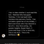 Sunaina Instagram - #sillukaruppatti ❤️ My DM’s are flooded with so much love.