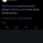 Sunaina Instagram - #sillukaruppatti ❤️ My DM’s are flooded with so much love.
