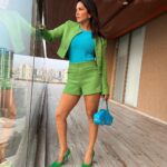 Sunny Leone Instagram - Love these colors!! Outfit @zara shoes @zara accessories @arzonai_jewellery Clutch @oceana_clutches styled by @hitendrakapopara Assisted by @sameerkatariya92 @tanyalalraaa HMU @jeetihairtstylist @richie_muah